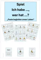 Vorschau - Spiele - Spiel zum Thema Feste - Deckblatt