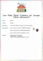 Vorschau - Arbeitsblätter - Frühblüher: Lese-Klebe-Rätsel (Sinnentnehmendes Lesen) - Sachunterricht - Kl. 2/3 - Seite 1