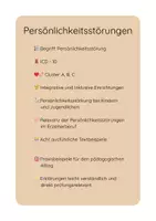 Vorschau - Stundenentwürfe - Persönlichkeitsstörungen - PDF Lernmaterial - Deckblatt