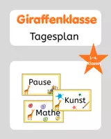 Vorschau - Poster - Giraffenklasse Tagesplan Tafelkarten Stundenplan Transparenzen - Deckblatt