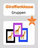Vorschau - Präsentationen/Tafelbilder - Giraffenklasse Gruppeneinteilung Gruppen Grundschule - Deckblatt