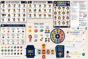 Προεπισκόπηση - Flashcards - Bingo των Συναισθημάτων – Εκπαιδευτικό Παιχνίδι Κοινωνικής & Συναισθηματικής Μάθησης - Εξώφυλλο