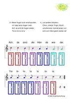Vorschau - Arbeitsblätter - (A) Meine Hände sind verschwunden - Blockflöte + Rainbow A - Seite 1