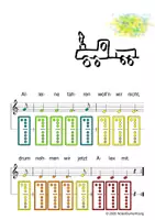 Vorschau - Arbeitsblätter - (B) Tuff, Tuff, Tuff, die Eisenbahn - Blockflöte + Rainbow B - Seite 1