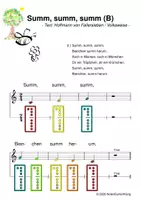 Vorschau - Arbeitsblätter - (B) Summ, Summ, Summ - Blockflöte + Rainbow B - Deckblatt