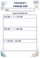 Vorschau - Arbeitsblätter - Plus und Minus bis 1 Million | Mathematik Klasse 4 | 6 Arbeitsblätter als PDF - Seite 3
