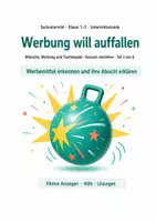 Vorschau - Stundenentwürfe - Sachunterricht 1/2: Werbung – Absicht und Wirkung - Deckblatt