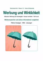 Vorschau - Stundenentwürfe - Sachunterricht 1/2: Werbung und Wirklichkeit - Deckblatt