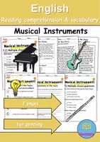 Vorschau - Spiele - Musikinstrumente / musical instruments : Reading comprehension & vocabulary - Englisch - Deckblatt