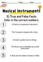 Vorschau - Spiele - Musikinstrumente / musical instruments : Reading comprehension & vocabulary - Englisch - Seite 3