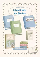 Vorschau - selbst erstellte Cliparts/Grafiken - 21x Pastell Cliparts | Bücher - Deckblatt