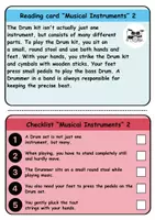 Vorschau - Spiele - Reading task cards: Musikinstrumente / musical instruments - Englisch (Wendekarten) - Seite 2