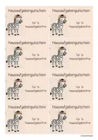 Vorschau - Mal- und Bastelvorlagen - Zebraklasse - Gutscheine (Klassentier) - Seite 3