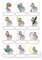 Vorschau - Mal- und Bastelvorlagen - Zebraklasse - Garderobenschilder (Klassentier) - Seite 2