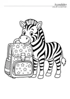 Vorschau - Mal- und Bastelvorlagen - Zebraklasse - Ausmalbilder (Klassentier) - Seite 3