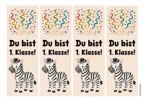 Vorschau - Mal- und Bastelvorlagen - Zebraklasse - Lesezeichen (Klassentier) - Seite 2
