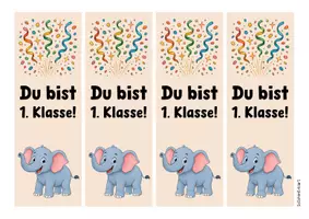 Vorschau - Mal- und Bastelvorlagen - Elefantenklasse - Lesezeichen (Klassentier) - Seite 2