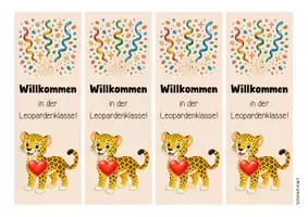 Vorschau - Mal- und Bastelvorlagen - Leopardenklasse - Lesezeichen (Klassentier) - Seite 3
