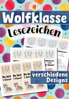 Vorschau - Mal- und Bastelvorlagen - Wolfklasse - Lesezeichen (Klassentier) - Deckblatt