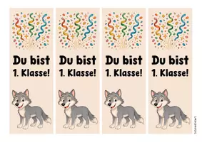 Vorschau - Mal- und Bastelvorlagen - Wolfklasse - Lesezeichen (Klassentier) - Seite 2
