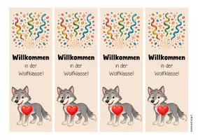Vorschau - Mal- und Bastelvorlagen - Wolfklasse - Lesezeichen (Klassentier) - Seite 3