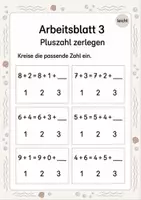 Vorschau - Arbeitsblätter - Rechenwege ergänzen Plus bis 10 | Mathematik Klasse 1 | 5 Arbeitsblätter als PDF - Seite 3