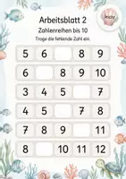 Vorschau - Arbeitsblätter - Fehlende Zahlen bis 15 | Mathematik Klasse 1 | 5 Arbeitsblätter als PDF - Seite 2