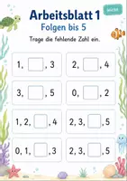 Vorschau - Arbeitsblätter - Zahlenfolgen bis 10 | Mathematik Klasse 1 | 7 Arbeitsblätter als PDF - Seite 1