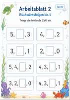 Vorschau - Arbeitsblätter - Zahlenfolgen bis 10 | Mathematik Klasse 1 | 7 Arbeitsblätter als PDF - Seite 2