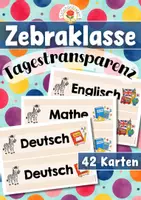 Vorschau - Präsentationen/Tafelbilder - Zebraklasse - Tagestransparenz (Klassentier) - Deckblatt