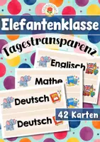 Vorschau - Präsentationen/Tafelbilder - Elefantenklasse - Tagestransparenz (Klassentier) - Deckblatt