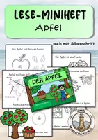 Vorschau - Arbeitsblätter - Apfel Leseheft | Klasse 1 & 2 | Leseförderung - Deckblatt