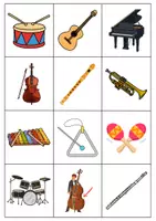 Vorschau - Arbeitsblätter - Vokabelkarten / Vocabulary cards: Musikinstrumente / musical instruments - Lesen & Schreiben (Englisch) - Seite 3