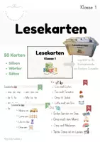 Vorschau - Aufgabenkarten - Lesekarten für den Anfangsunterricht (angelehnt an Einsterns Schwester) - Deckblatt