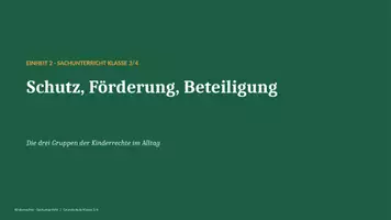 Vorschau - Arbeitsblätter - Kinderrechte – Schutz, Förderung & Beteiligung | Rechte im Alltag | Sachunterricht Klasse 3/4 - Seite 1