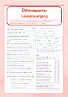 Vorschau - Arbeitsblätter - Differenzierter Lesespaziergang zu Lernwörtern aus Piri 2 - Deckblatt