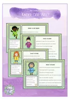 Vorschau - Arbeitsblätter - Kinder der Welt - Abschreibkartei mit Denk-Aufgabe FREEBIE - Deckblatt