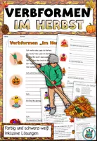 Vorschau - Arbeitsblätter - DaZ - Übungen zu Verbformen "Im Herbst" DaZ / DaF / Deutsch - Deckblatt