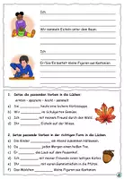 Vorschau - Arbeitsblätter - DaZ - Übungen zu Verbformen "Im Herbst" DaZ / DaF / Deutsch - Seite 3