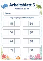 Vorschau - Arbeitsblätter - Vorgänger Nachfolger bis 100 | Mathematik Klasse 2 | 7 Arbeitsblätter als PDF - Seite 3