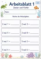 Vorschau - Arbeitsblätter - Malaufgaben Klasse 2 | Mathematik Klasse 2 | 7 Arbeitsblätter als PDF - Seite 1