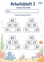 Vorschau - Arbeitsblätter - Zahlenmauern mit Lücken bis 100 | Mathematik Klasse 2 | 7 Arbeitsblätter als PDF - Seite 3