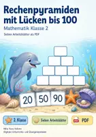 Vorschau - Arbeitsblätter - Rechenpyramiden mit Lücken bis 100 | Mathematik Klasse 2 | 7 Arbeitsblätter als PDF - Deckblatt