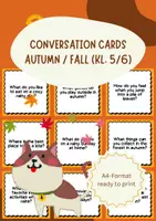Vorschau - Spiele - Conversation Cards Autumn / Fall – 36 einfache Sprechanlässe (Klasse 5/6) - Deckblatt