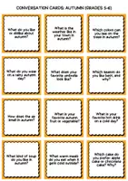 Vorschau - Spiele - Conversation Cards Autumn / Fall – 36 einfache Sprechanlässe (Klasse 5/6) - Seite 1