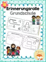Vorschau - Arbeitsblätter - Abschluss Klasse 4 - Erinnerungsrolle Grundschule - Deckblatt