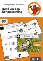 Vorschau - Stationenlernen - Der Schmetterling - Lernangebote ab Klasse 2 - Deckblatt