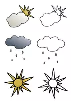 Vorschau - selbst erstellte Cliparts/Grafiken - 10 Wetter Cliparts für Tafelbilder etc. - Seite 1