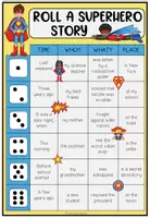 Vorschau - Arbeitsblätter - Roll a superhero story - Creative Writing - Seite 1