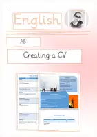 Vorschau - Arbeitsblätter - How to create an English CV - writing - Deckblatt